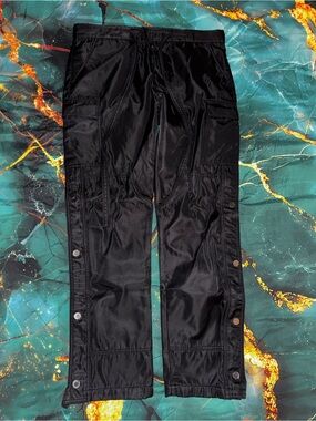 Men's MNML Snap Cargo Nylon Pants with Snap Leg Openings - Size 34
